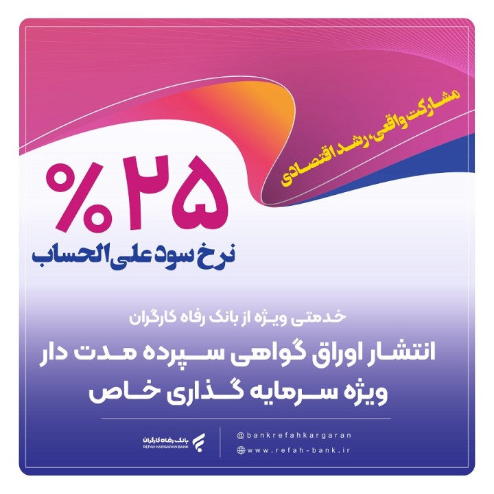 تامین مالی 34.000 میلیارد ریالی واحدهای تولیدی توسط بانک رفاه کارگران در دولت چهاردهم